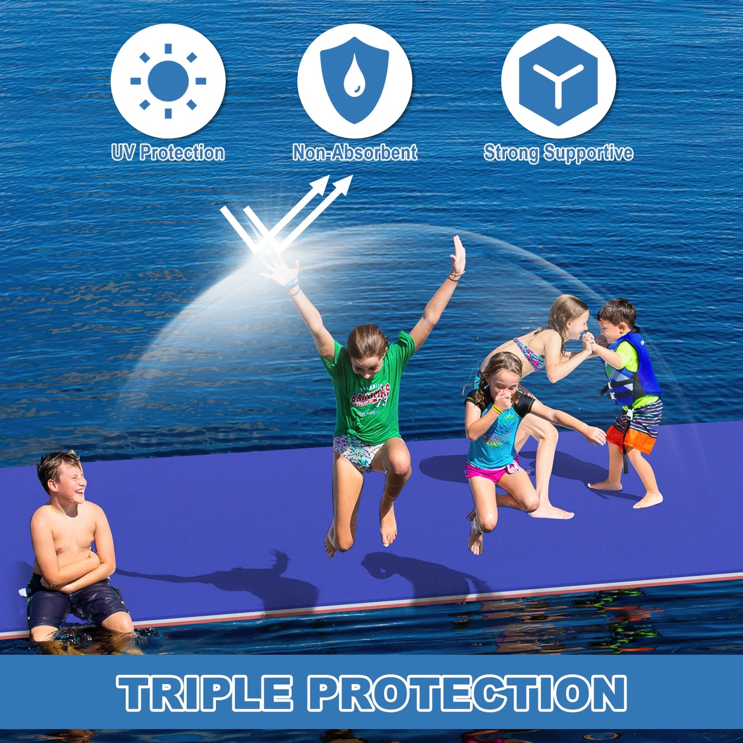 Lily Pad Floating Water Mat, Double-Sided