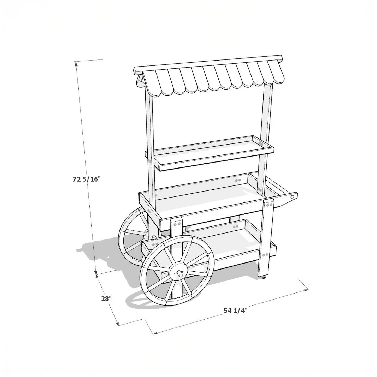 DIY Collapsible Cart Wedding Bar, Drink Station
