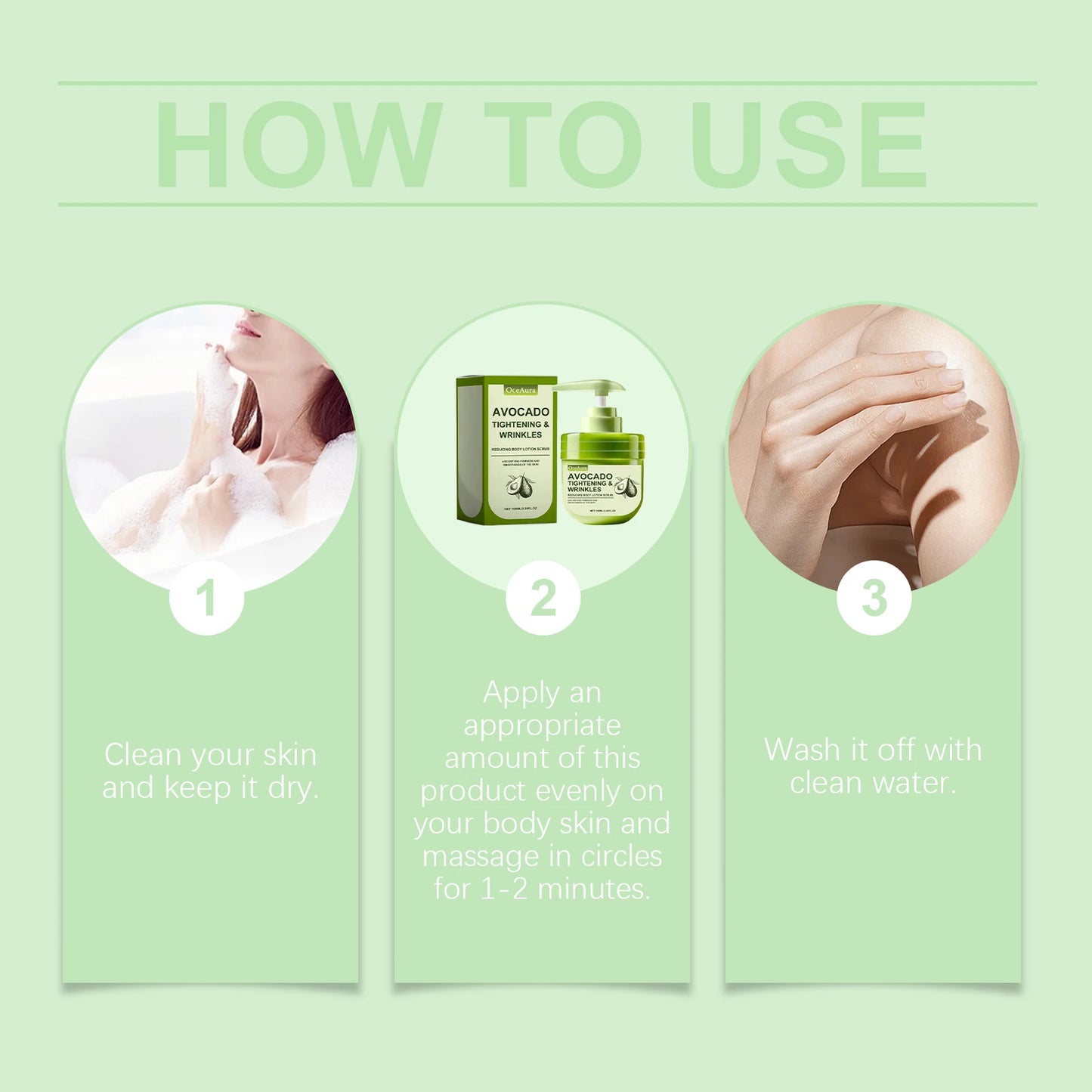 Avocado Body Scrub Remove Dead Skin Lotion