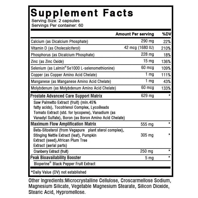 Prostate - Formula Saw Palmetto, Lycopene, Nettle, Cranberry