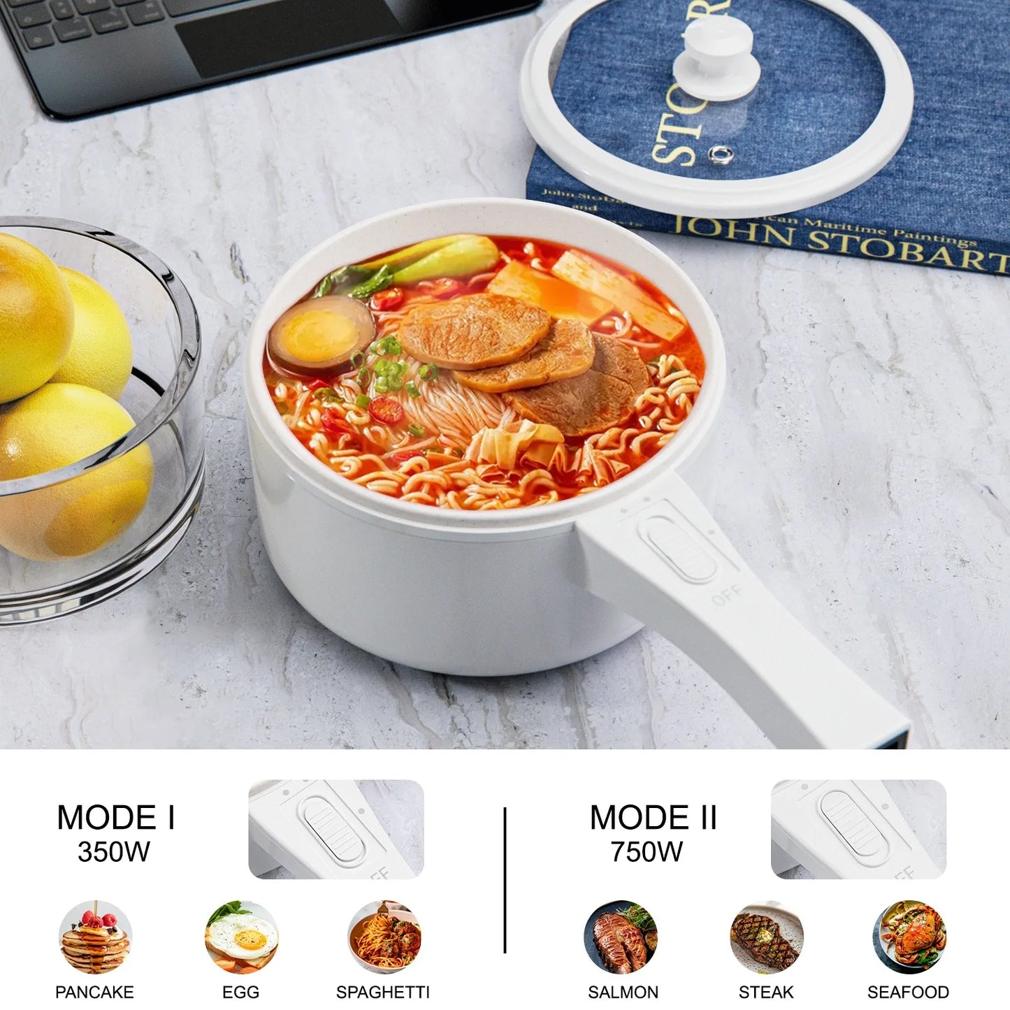 Hot Pot Electric Steamer, Non-Stick Steak, Soup