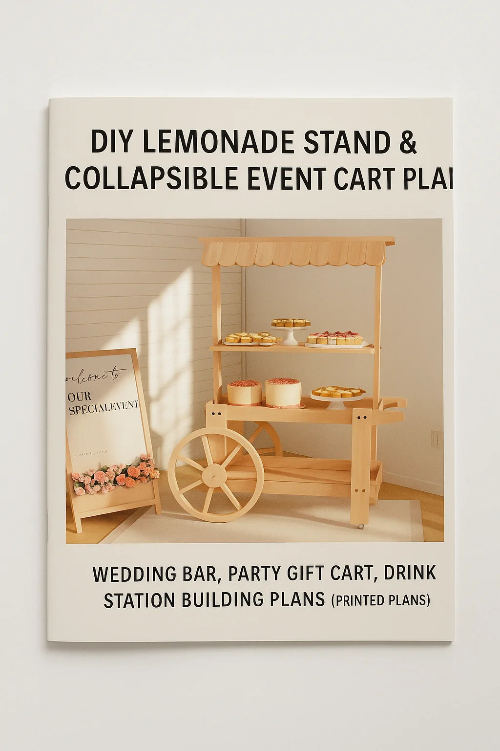 DIY Collapsible Cart Wedding Bar, Drink Station