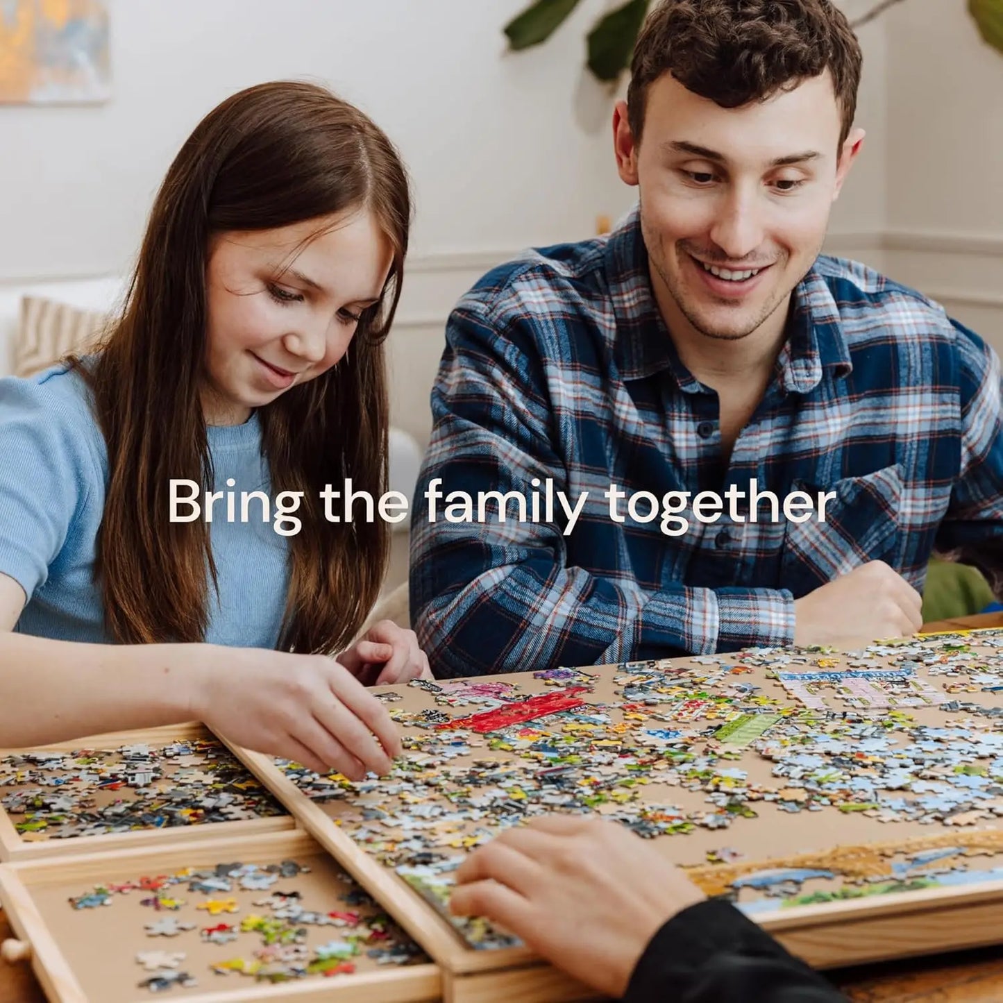 Portable Puzzle Solving Station Board Jigsaw Table
