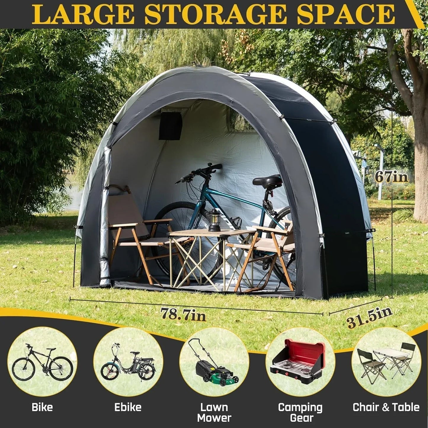 Bike Storage Tent, Outdoor Oxford Fabric Waterproof
