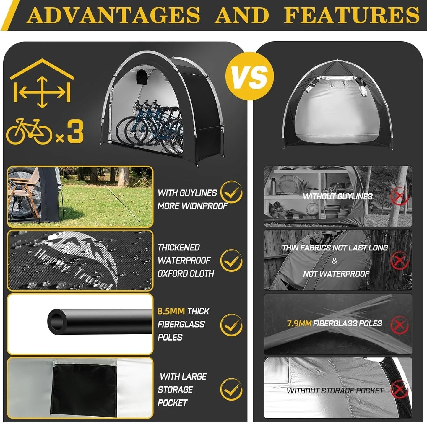 Bike Storage Tent, Outdoor Oxford Fabric Waterproof