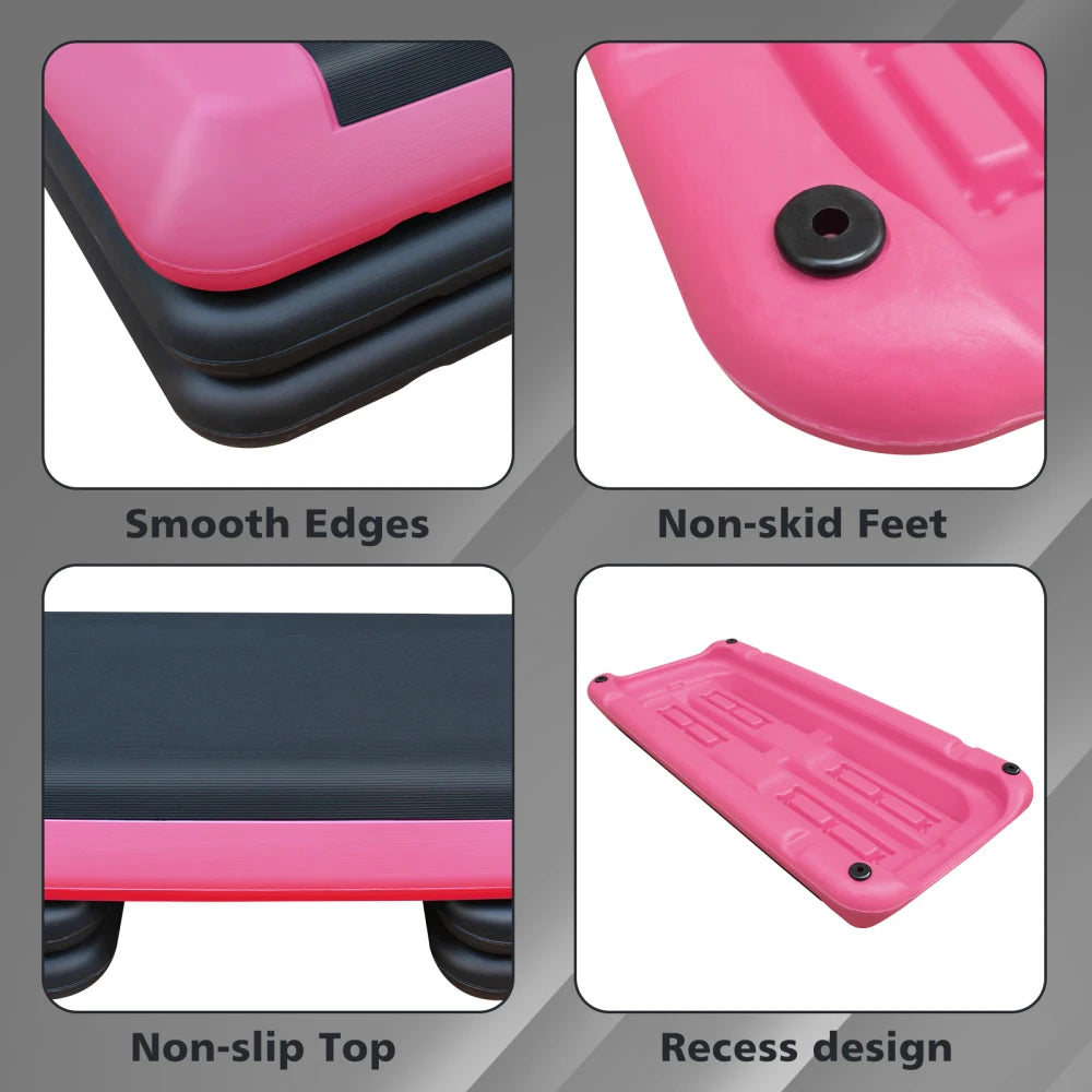 Adjustable Workout Aerobic Stepper Fitness & Exercise Trainer