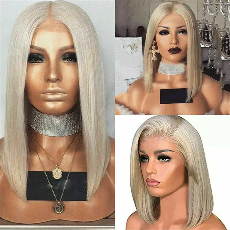 Short Straight Wig Inverted Hair Process Natural