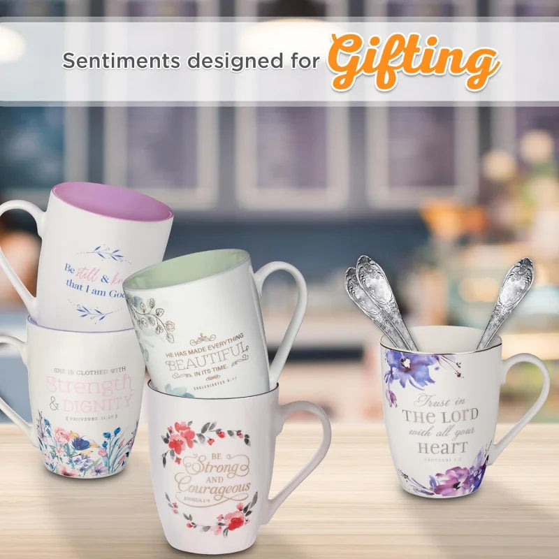 Scripture Ceramic Coffee Tea Mug Inspirational Verse