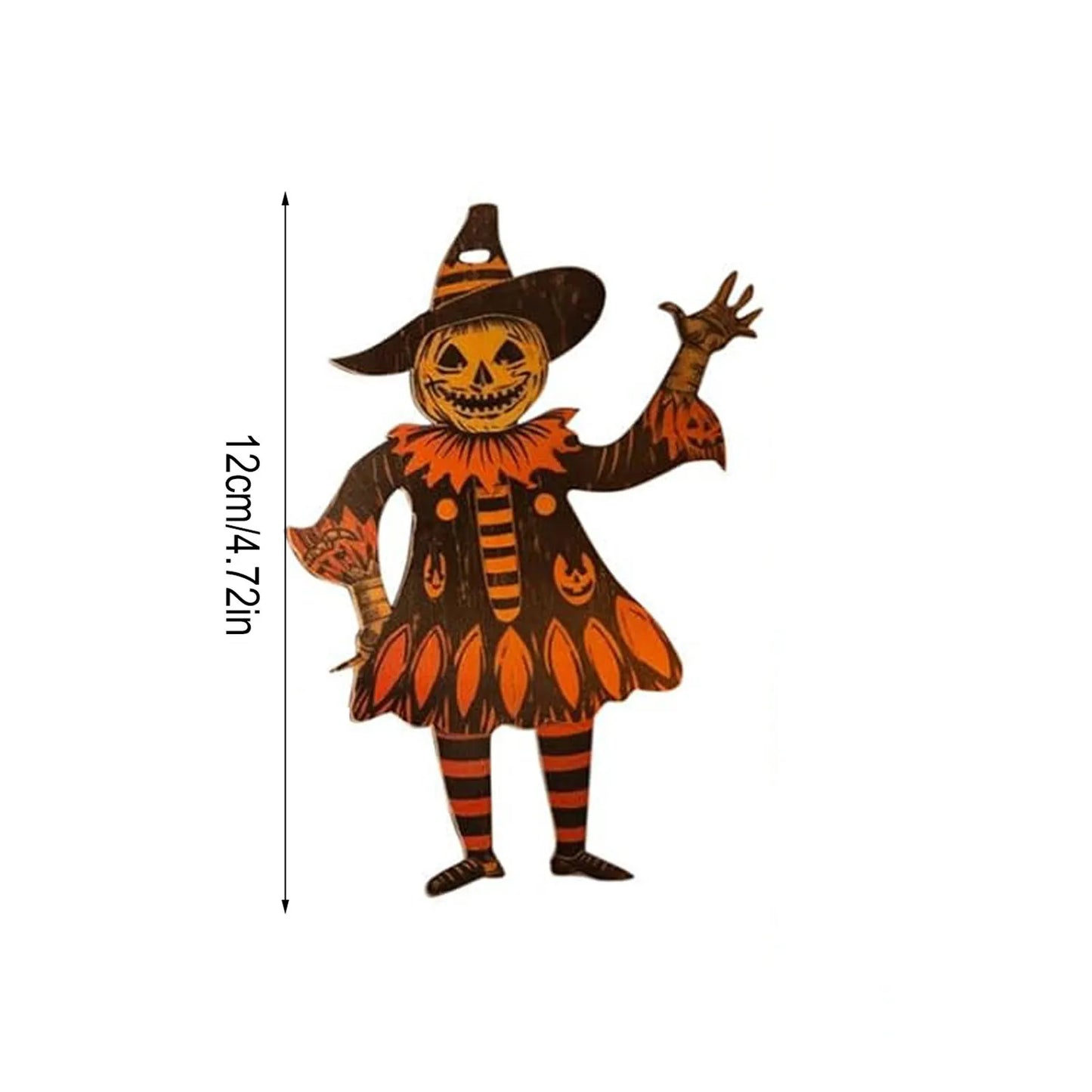 Halloween Wooden Hanging Ornaments Retro Pumpkin Ghost