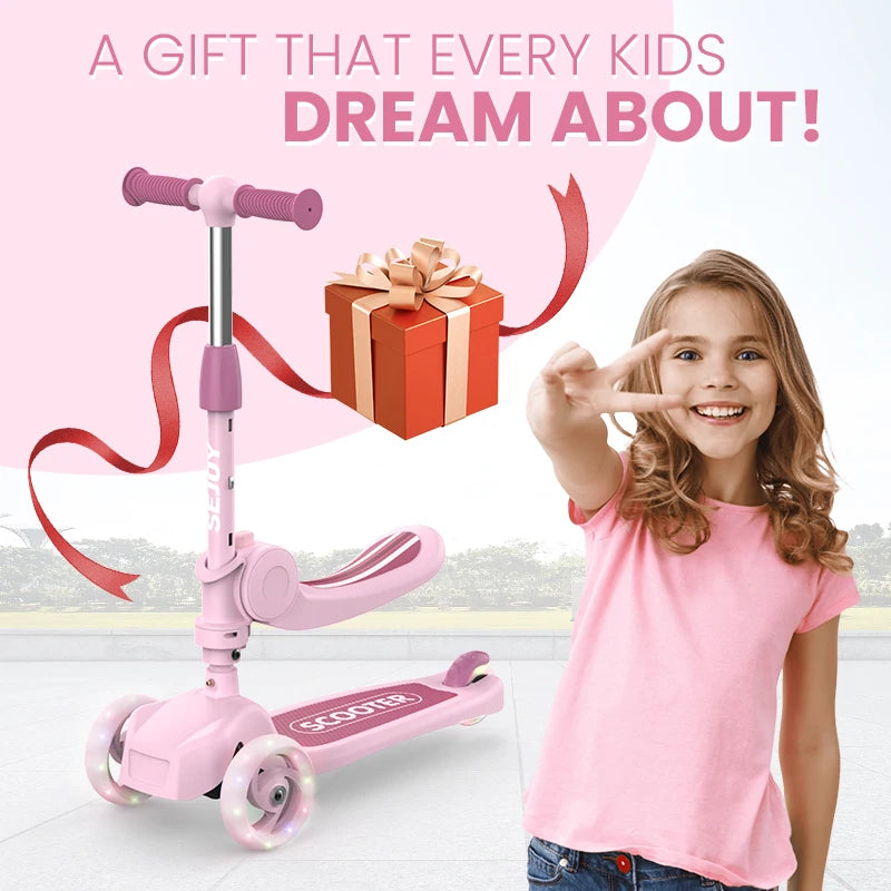 Kick Scooter Adjustable Handlebar , Foldable Seat, Stand