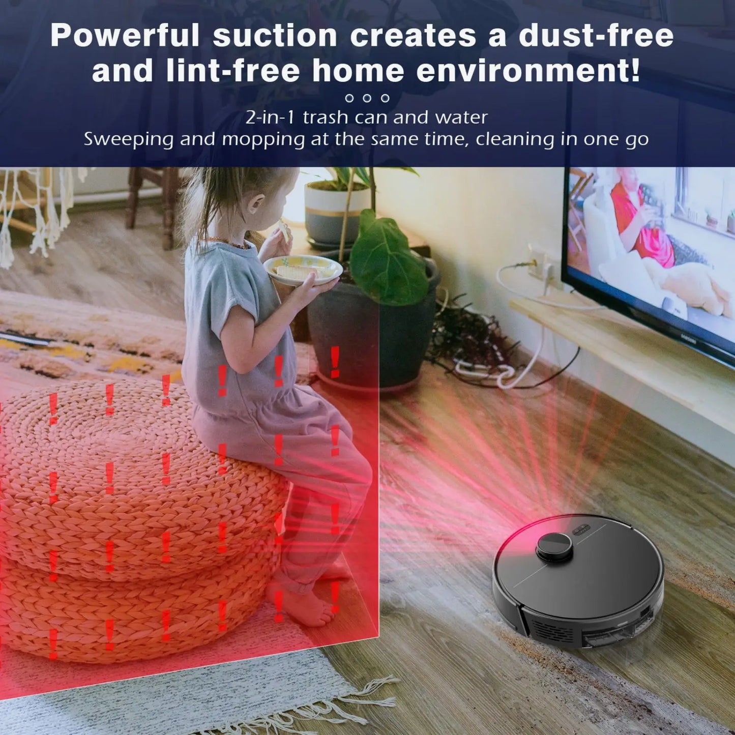 Robot Vacuum Cleaner, LiDAR Navigation, Virtual Barrier