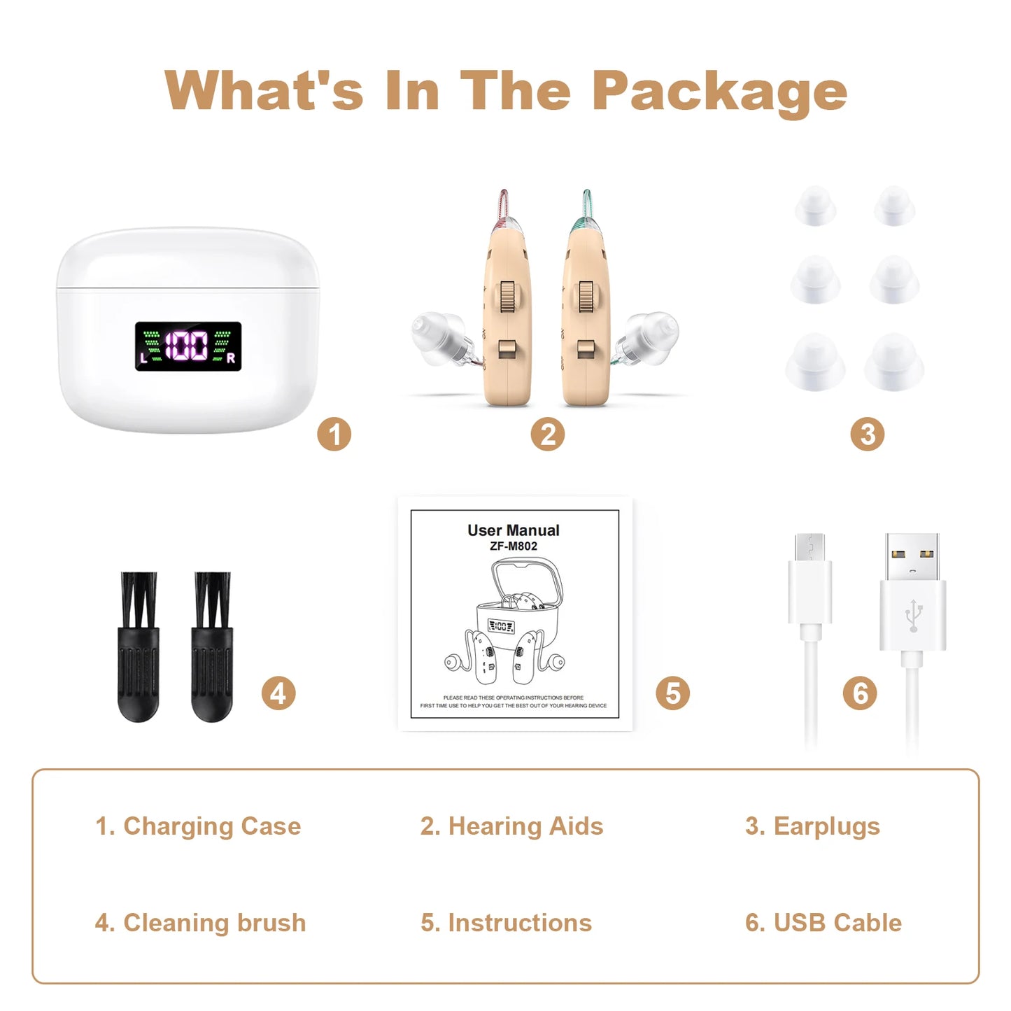 Volume-Adjustable Hearing Aids Seniors Sound Amplifiers