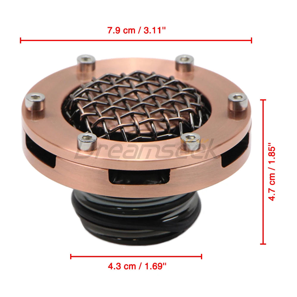 Motorcycle Bronze Mesh Fuel Oil Tank Cover