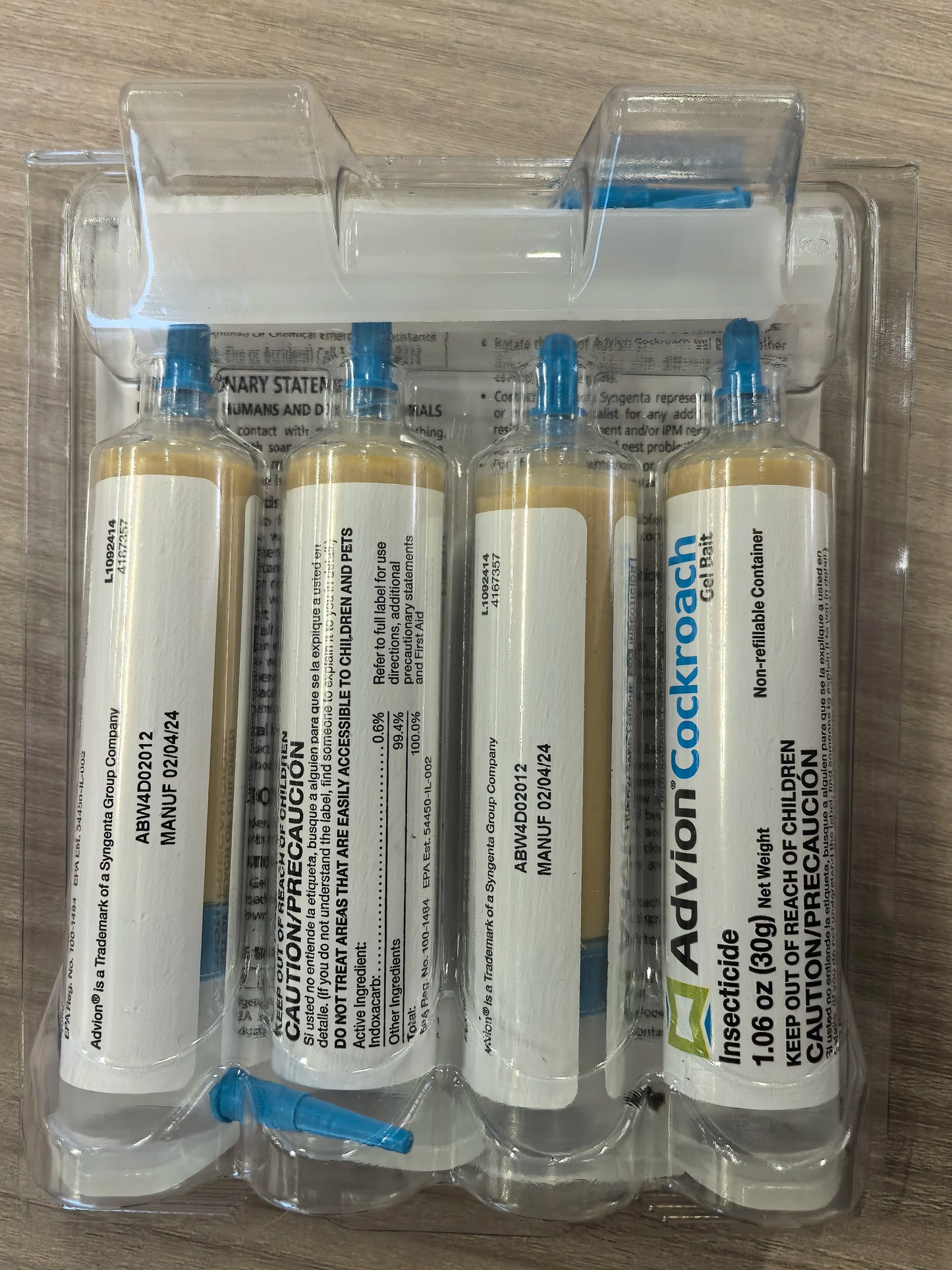 Cockroach Gel Bait, Tubes 30-Grams, Plunger