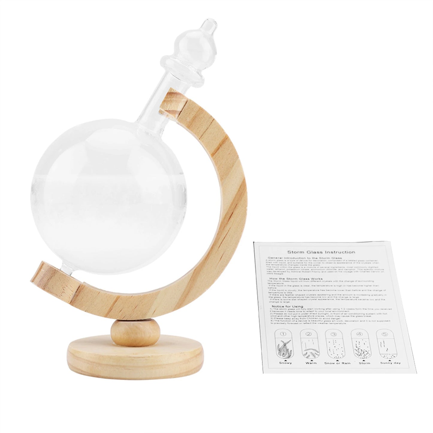 Storm Glass Forecaster Barometer Globe Weather Predictor
