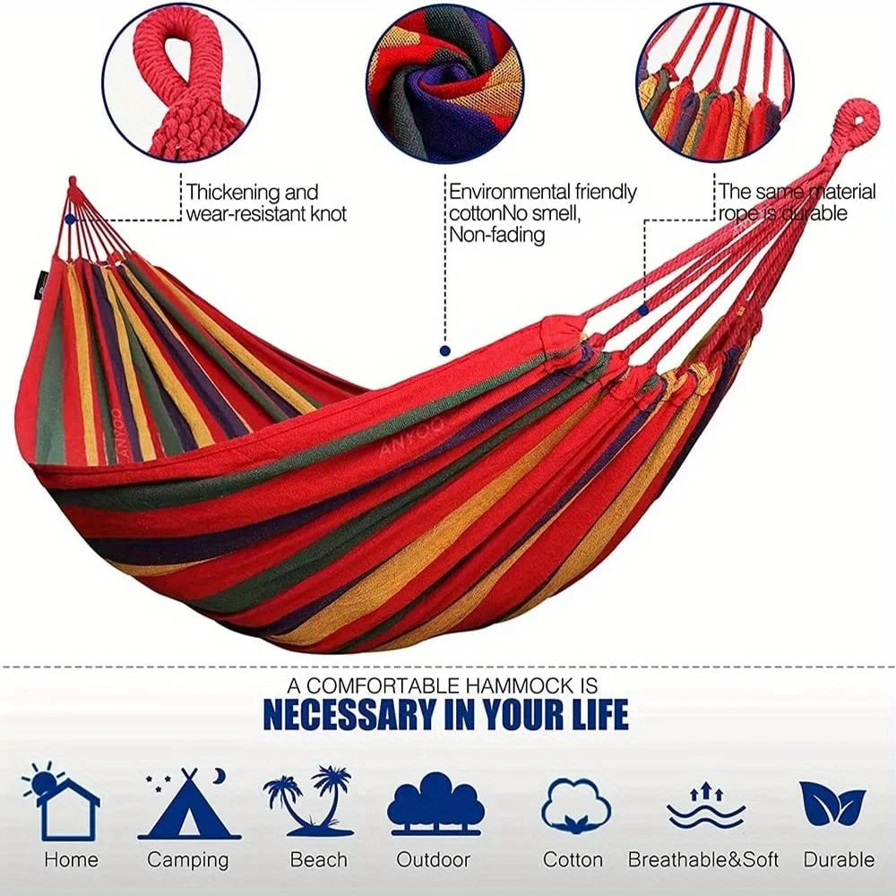 Multi-Functional Hammock Garden Leisure Tree-Friendly Straps