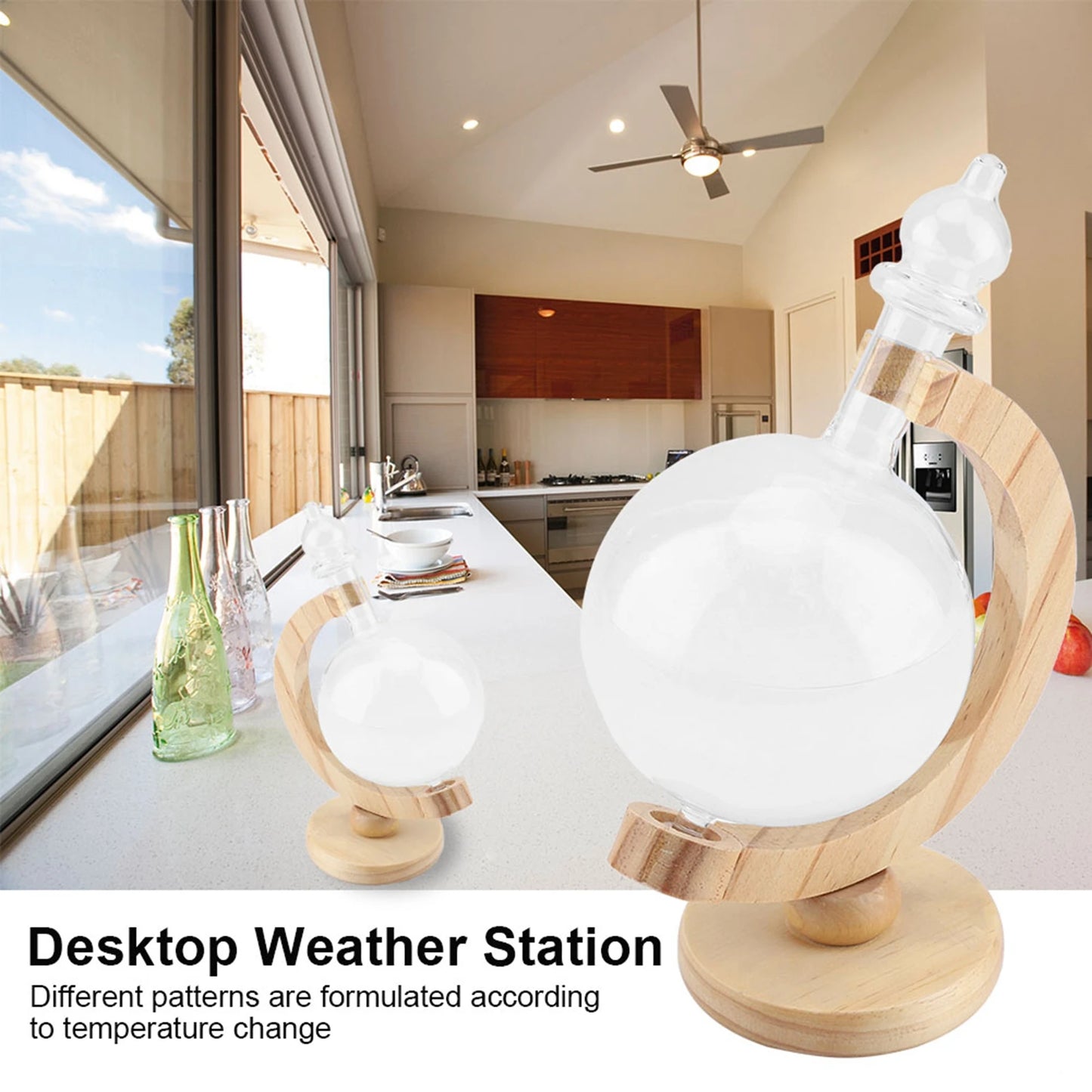 Storm Glass Forecaster Barometer Globe Weather Predictor