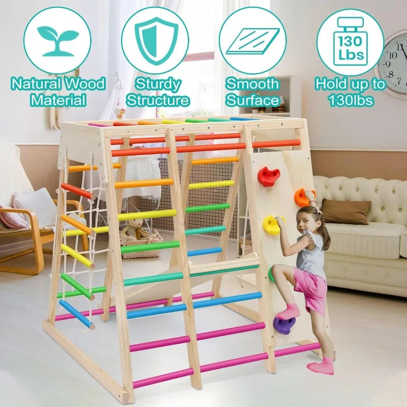 Indoor Playground Jungle Gym Climber Slide, Wall