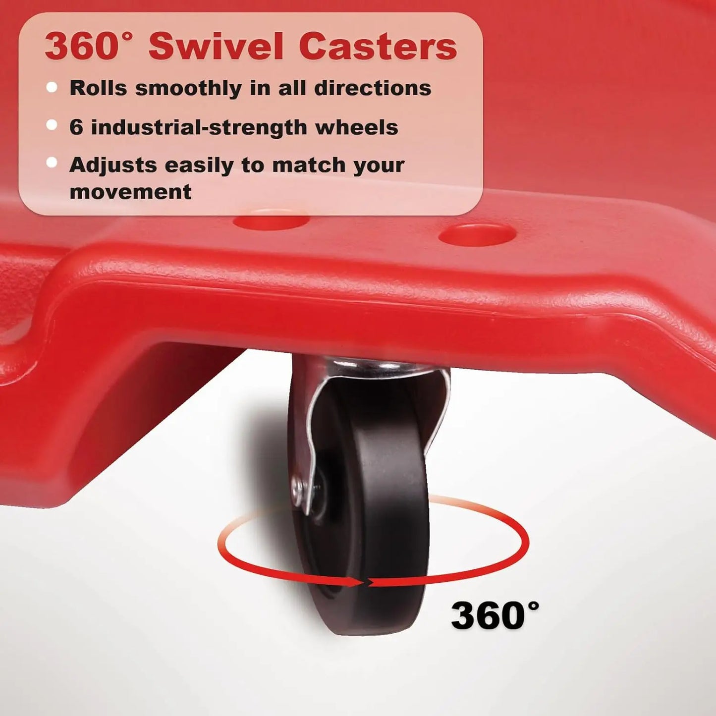 Rolling Garage Creeper Padded Headrest Tool Trays
