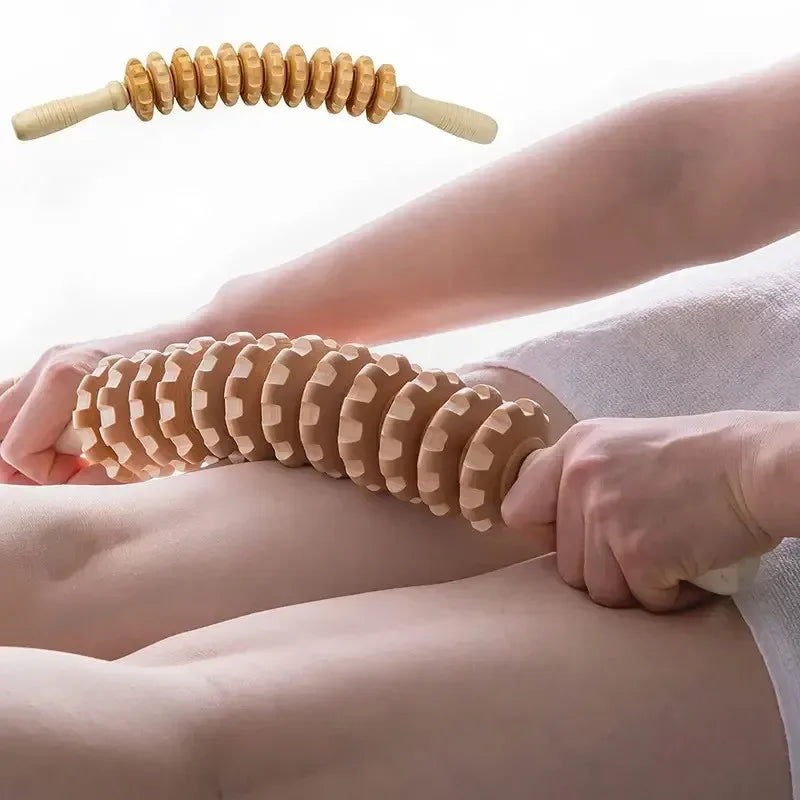 Body Fascia Anti-slip Wood Massager Back Relaxation