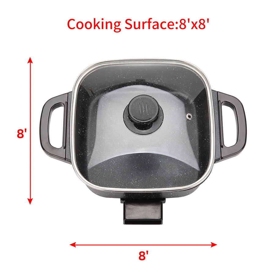 Electric Frying Pan, Multifunctional Hot Pot Cooking,