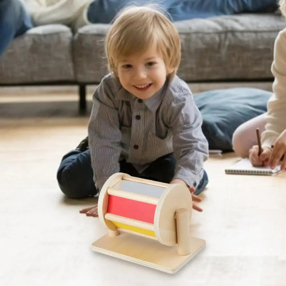 Wooden Rainbow Baby Roller Sound Sensory Development