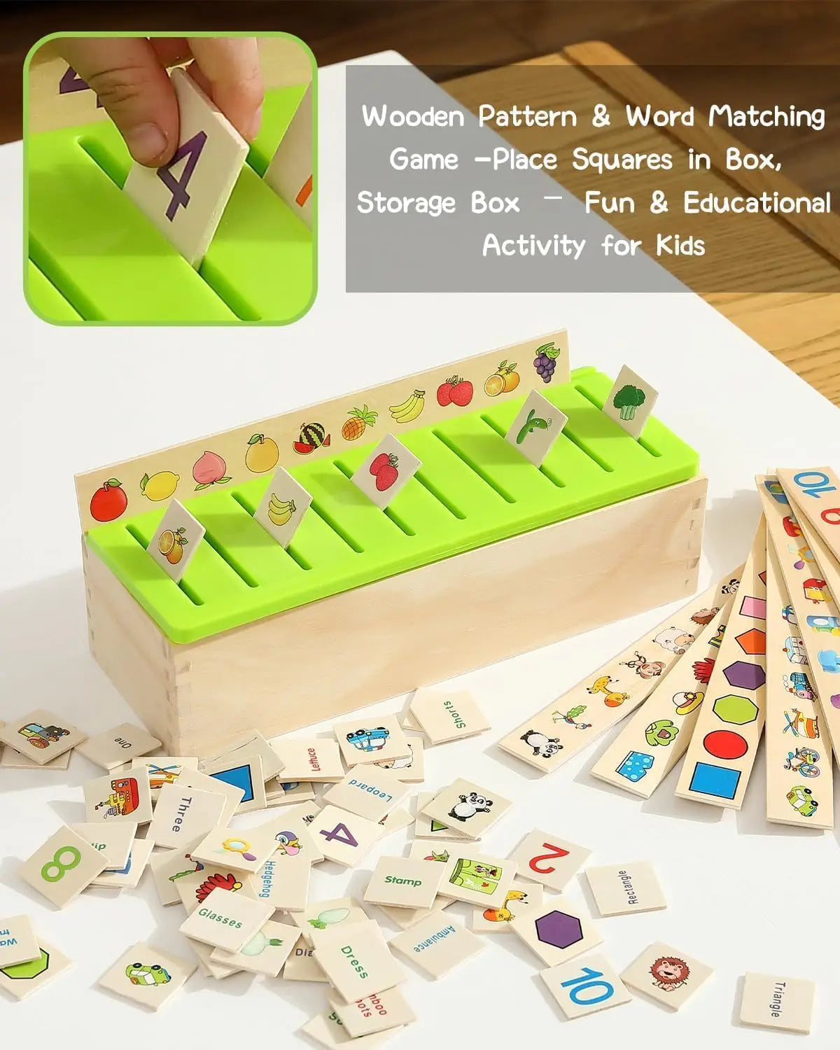 Wooden Sorting Toys Educational Early Learning Preschool