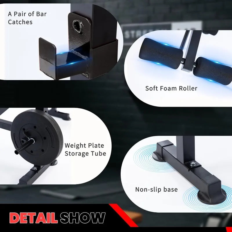 Weight Bench Press Set barbell Rack Safety