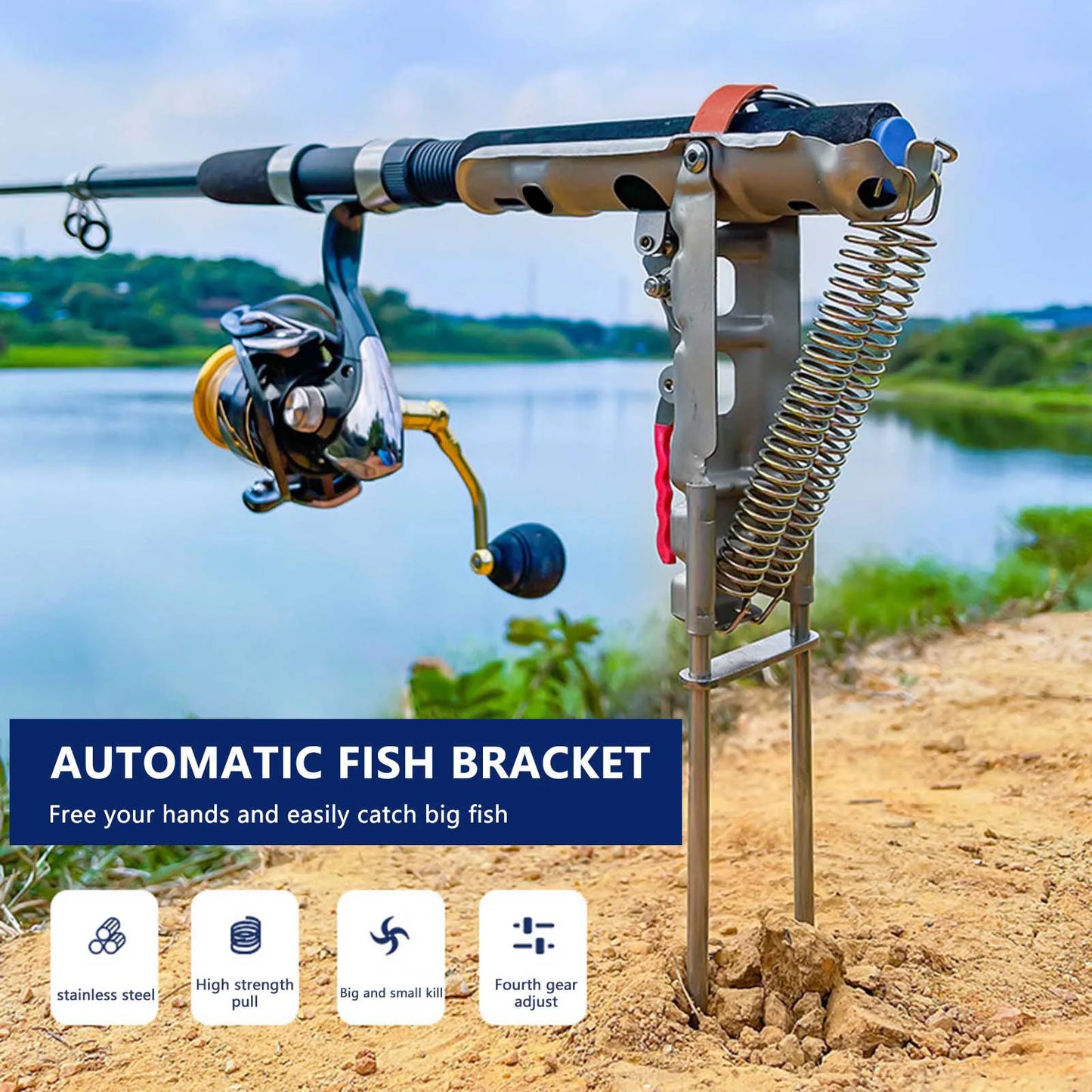 Stainless Steel Fishing Rod Holder Bracket Automatic