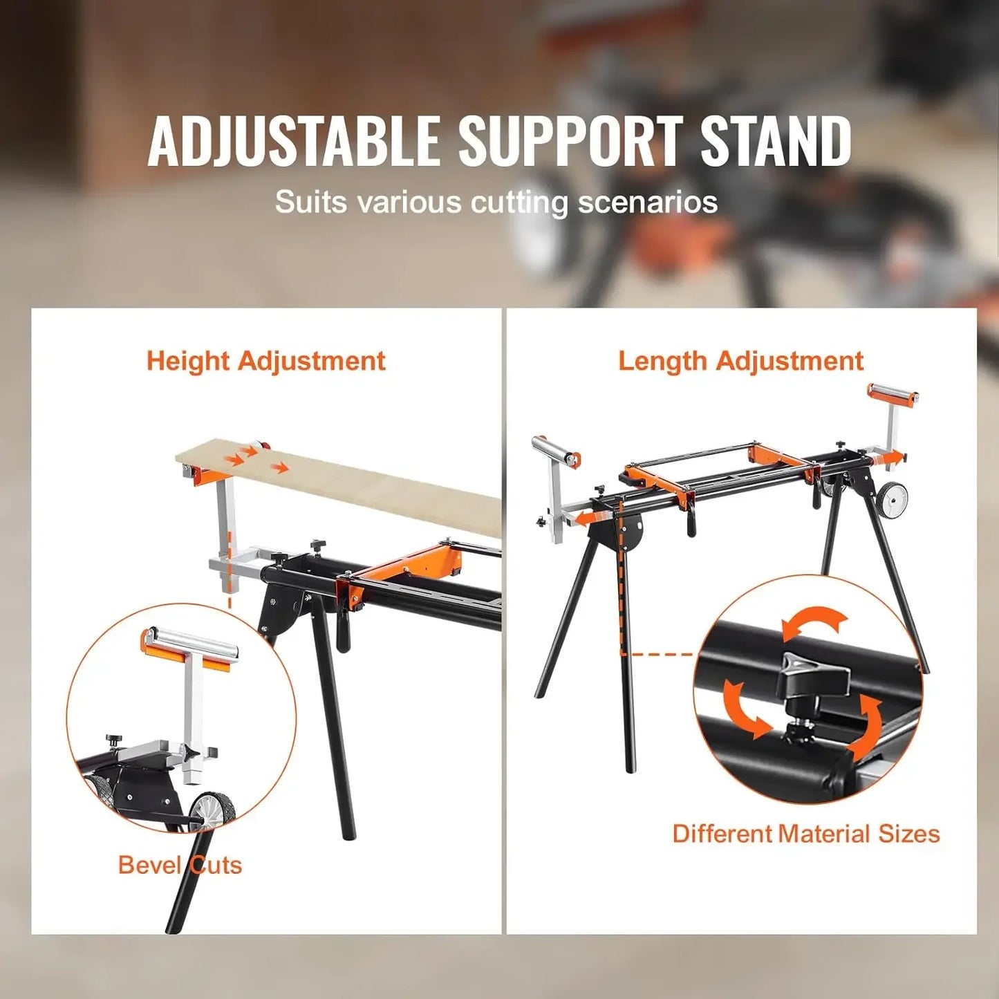 Collapsible Miter Saw Stand Mounting Bracket Adjustable