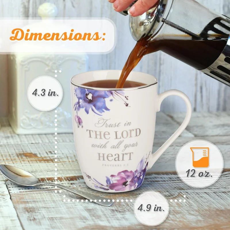 Scripture Ceramic Coffee Tea Mug Inspirational Verse