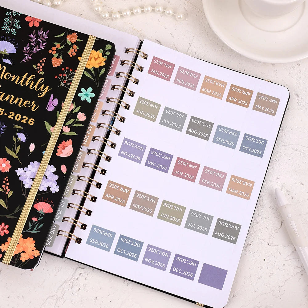 25-26 Monthly Calendar Tabs Pocket Organizer