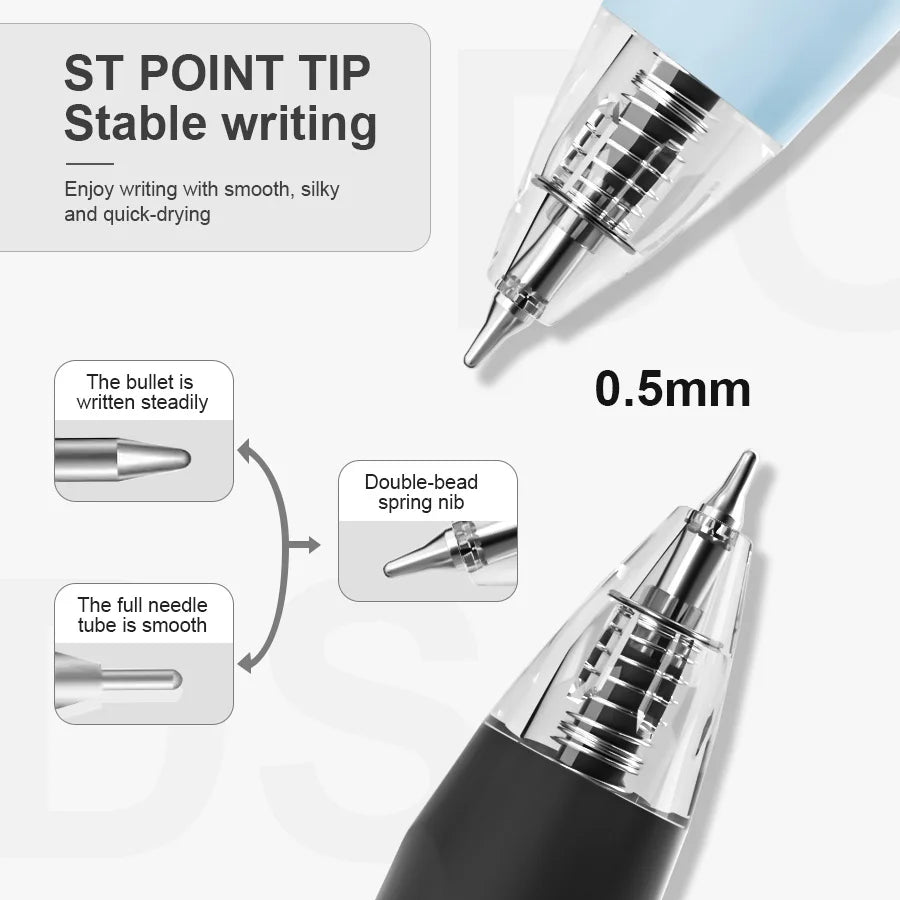 Retractable Gel Pens, Fine Tip, Quick Dry