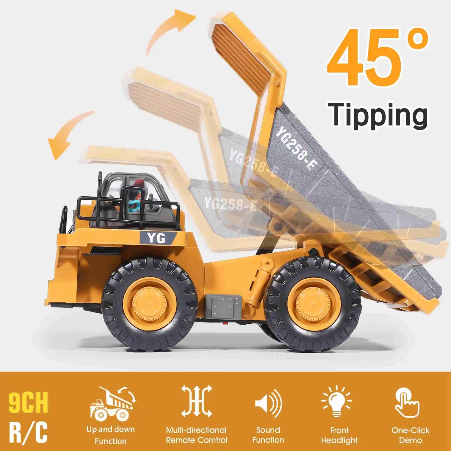 Dump Truck Channel Double Battery Remote Sound