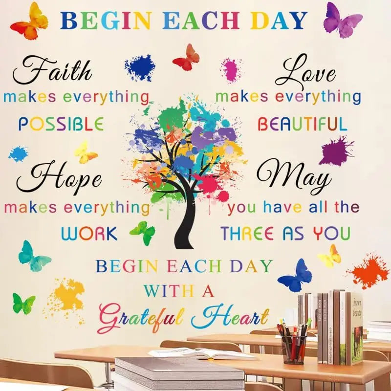 Peel Stick Colorful Inspirational Quotes, Faith Hope