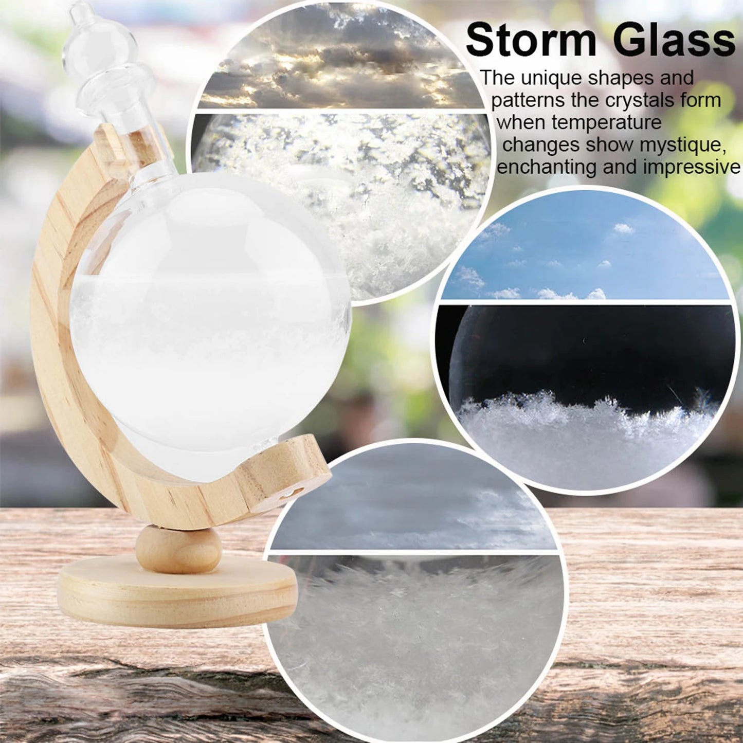 Storm Glass Forecaster Barometer Globe Weather Predictor