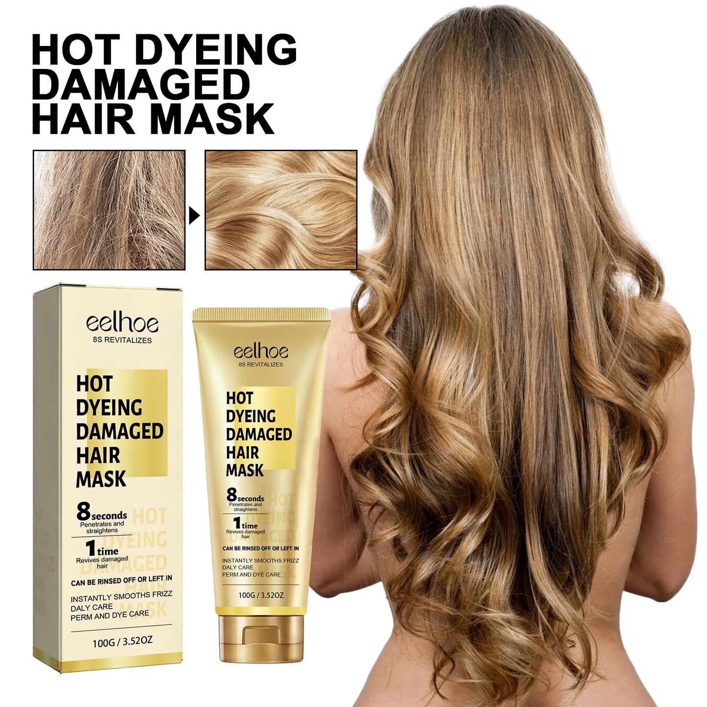Keratin Hair Mask Repairing Frizz Dry Hair