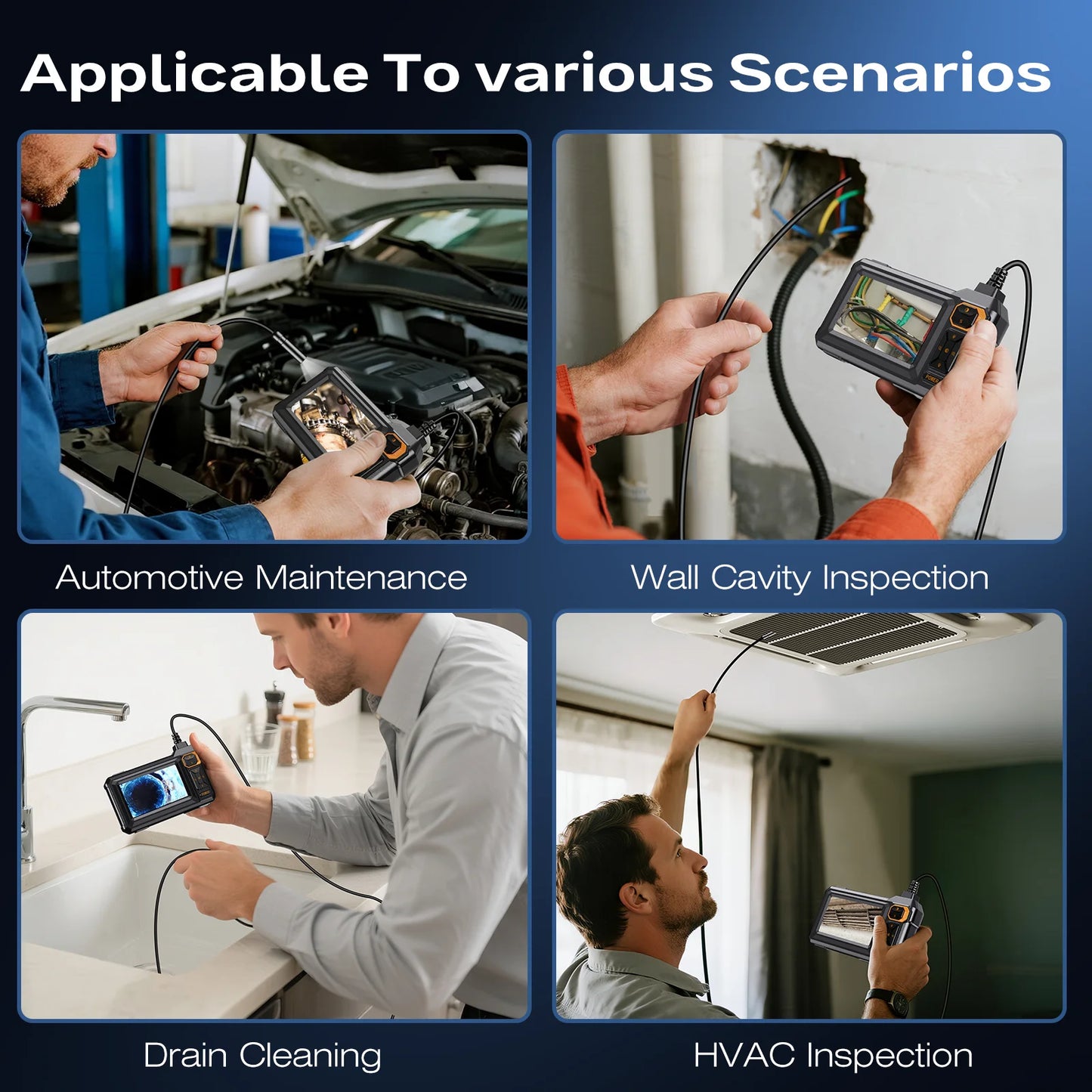 Industrial Endoscope Camera Inspection Borescope Car Sewer