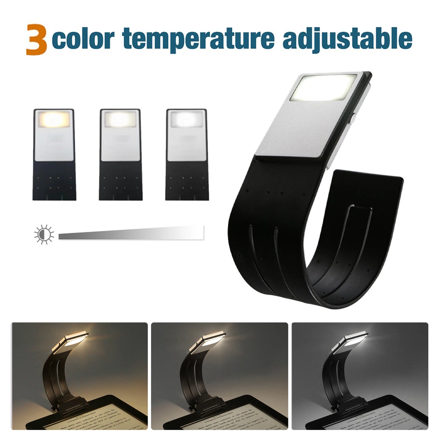 Portable LED Reading Book Flexible Clip E Book