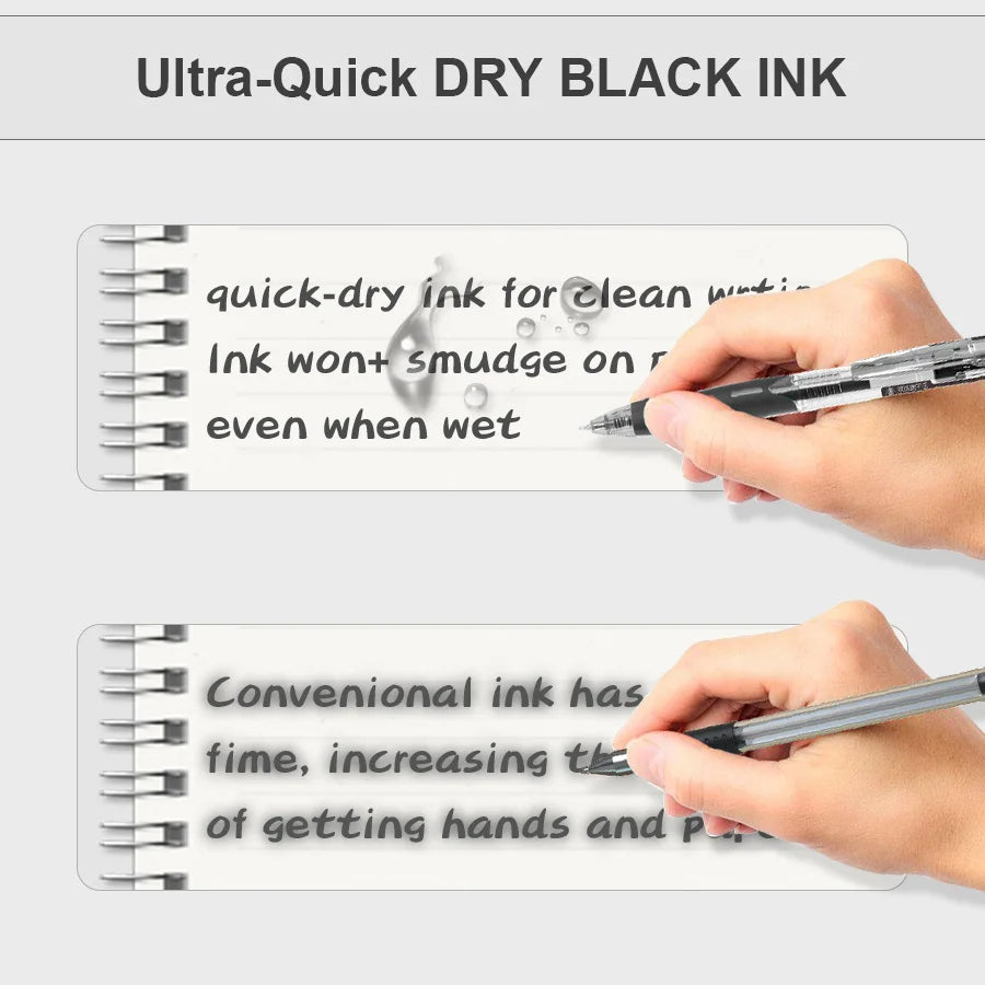 Retractable Gel Pens, Fine Tip, Quick Dry