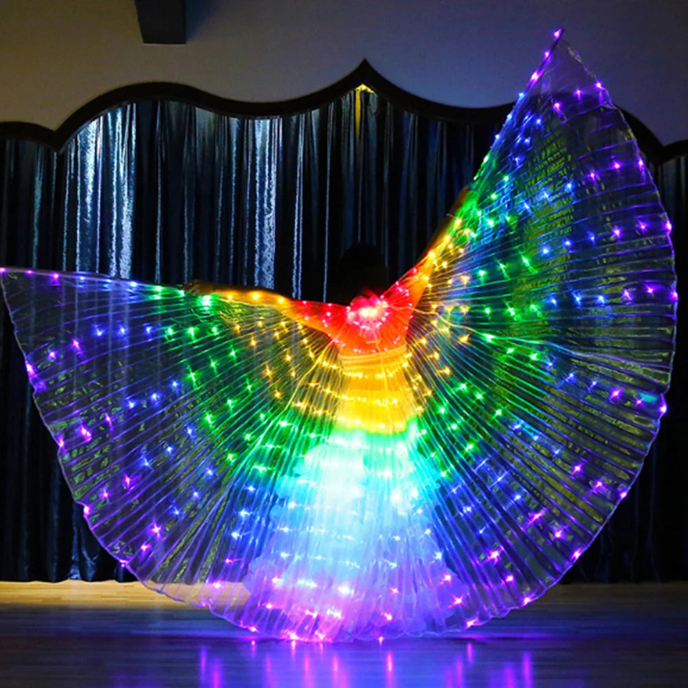 Luminous Butterfly Wing Belly Dancing Performance Costumes