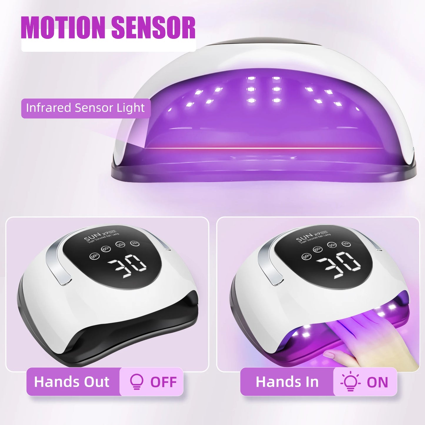 LED UV Light Dryer Nails Gel Polish Timer