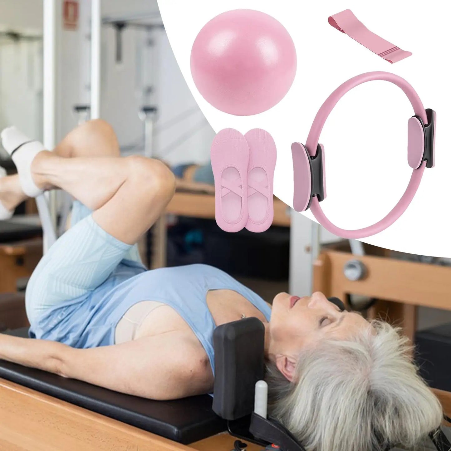 Pilates Ball Ring Set Band Pregnancy Postpartum
