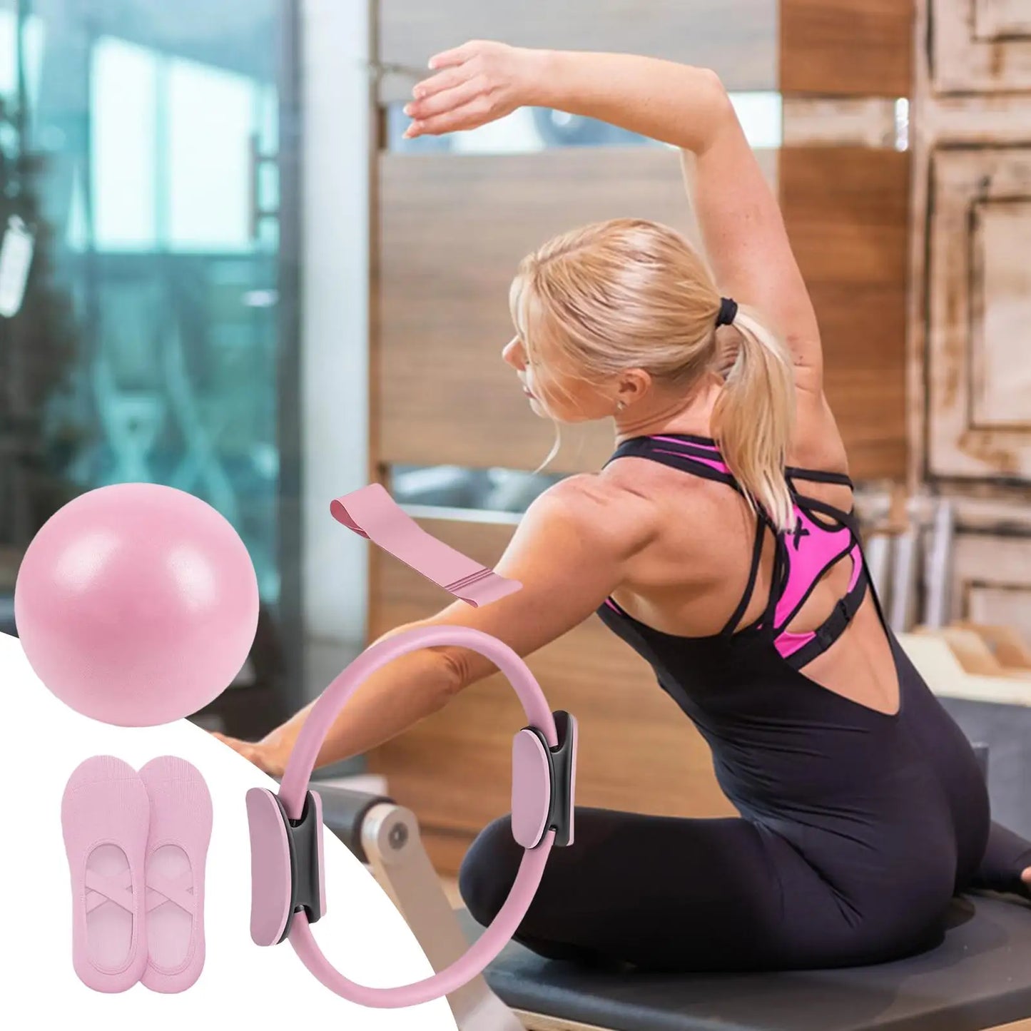 Pilates Ball Ring Set Band Pregnancy Postpartum