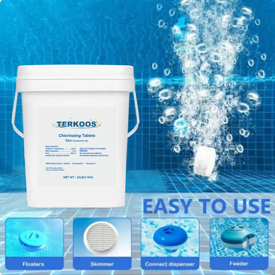 Chlorine Tablets Swimming Pool Water Purifier Stabilized