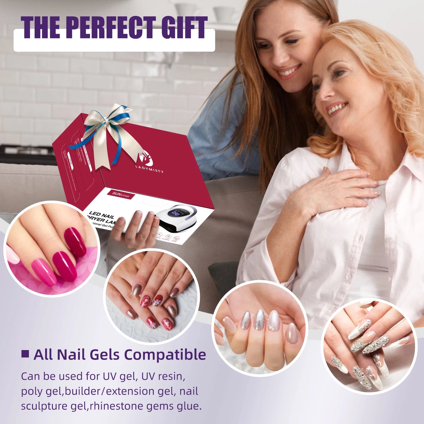 LED UV Light Dryer Nails Gel Polish Timer