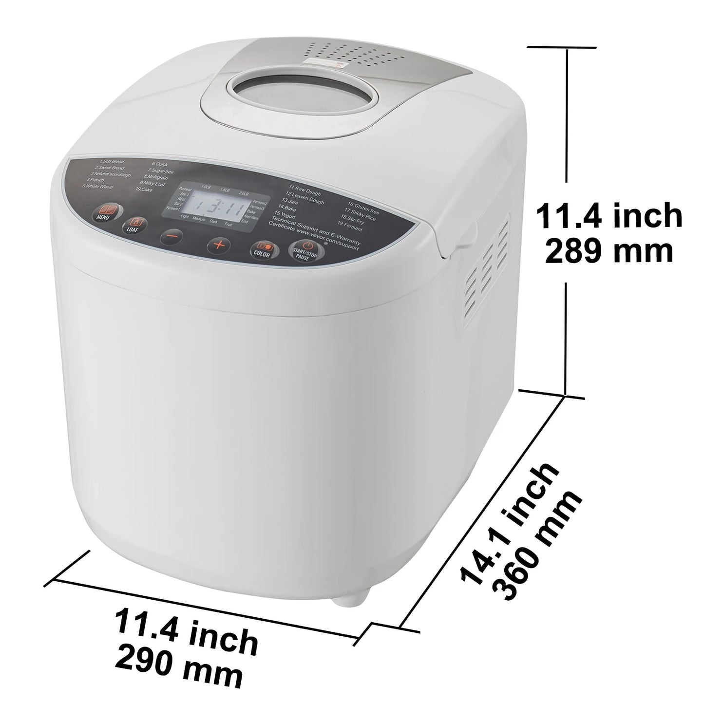 Bread Maker Dough Machine Automatic Setting Digital