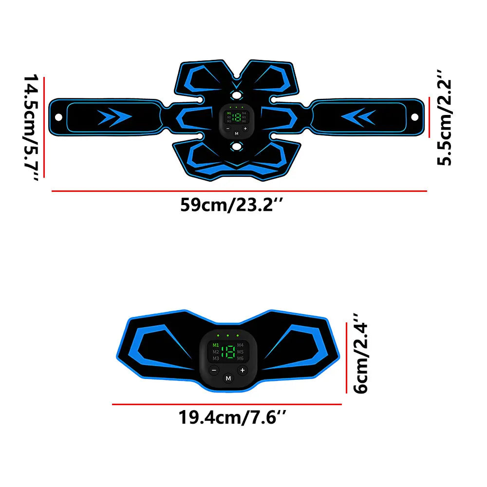 Abdominal Training LED Sport Exercise Belt Rechargeable