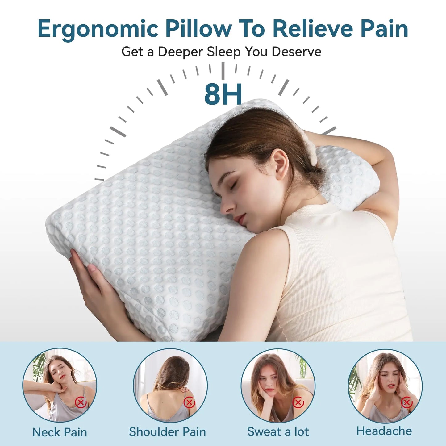 Neck Contour Cervical Orthopedic Pillow Stomach Sleeper