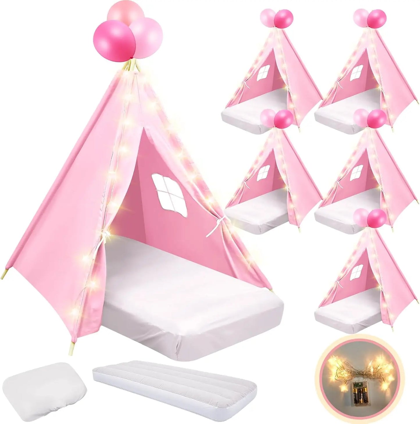 6 Pack Sleepovers Teepee Bulk Mattress Sheet